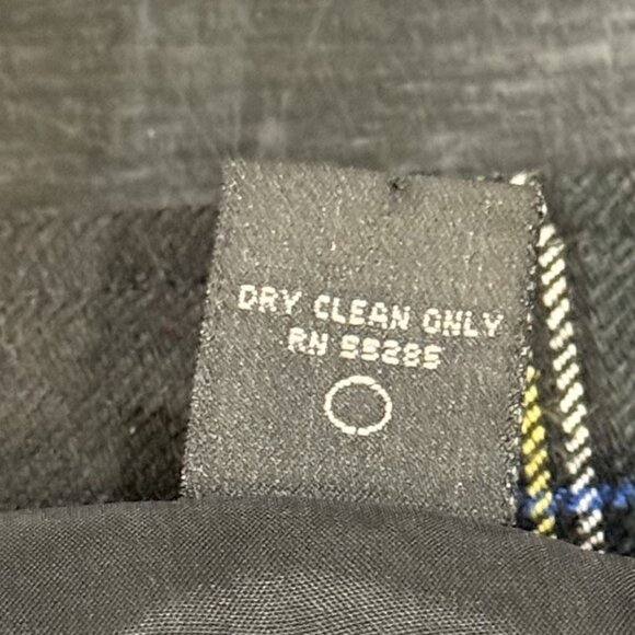 Vintage Y2K Express Wool Mini Skirt Black Plaid Preppy Grunge Goth Womens Small - Picture 9 of 11